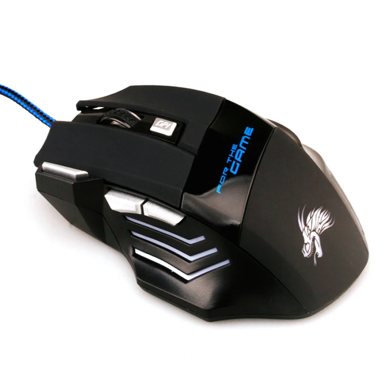 Professional 5500 DPI Gaming Mouse 7 Buttons LED Optical USB Wired Mice for Pro Gamer High Quality