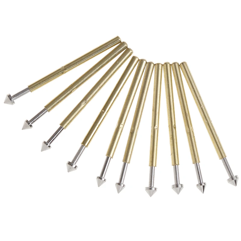 100 stücke P75-E2 / P75-E3 Frühling Test Probe Pogo Pin 1,3mm Konische Kopf Gold Überzogene 1,0mm Fingerhut