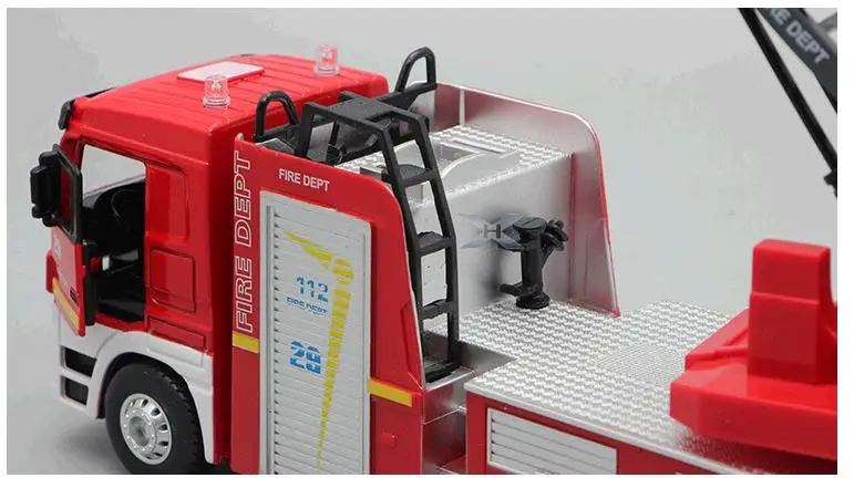 Hot sales Big toy car,Large engineering car,1:32 scale alloy Fire engines,Ladder fire truck Sound and light car,wholesale