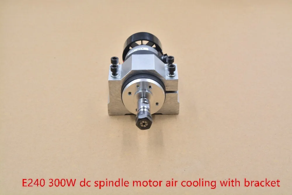

E240 high speed DC 300W spindle motor air cooled PCB board external carbon brush and bracket ngraving machine 1pcs