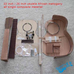 23inch/26inch Ukulele Back Side African Mahogany All Single Combination DIY Ukelele Kit Set Musical Instrument Accessories