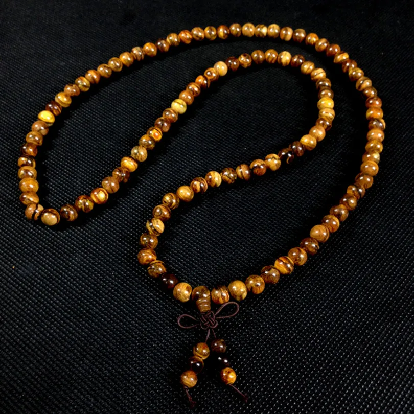 Sennier Authentic agarwood 108 beads 6mm 8mm buddha prayer beads bracelets women men jewelry wood wrist bangle Rosary Wooden bra