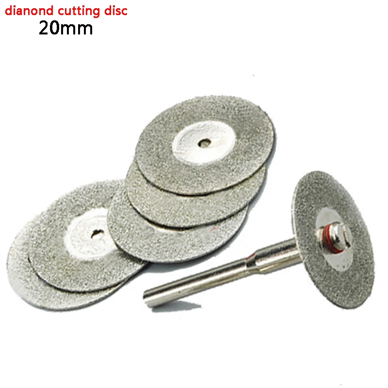 

10pcs 20 mm mini cutting disc diamond disc wheel diamond grinding wheel rotary tool circular saw blade abrasive for dremel