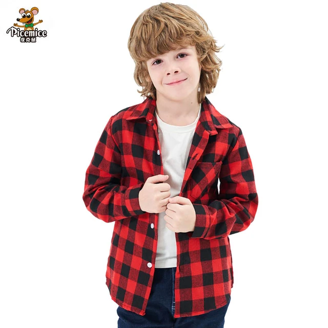 Boys Shirt For Kids 2021 New Fashion Boys Plaid Shirts Cotton Long Sleeve England School Trend Children Clothes Fit 3 12 Years AliExpress