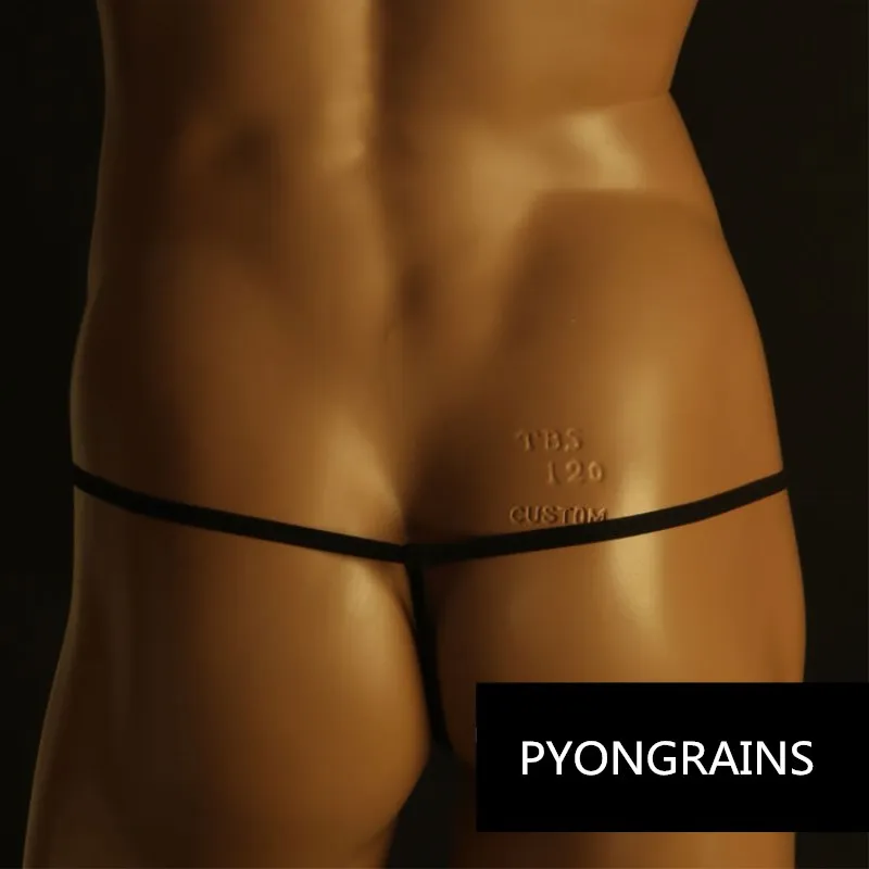 2019 Men Transparent Thongs And G Strings Sexy Gay Men\'s Underwear Smooth Ice Silk Mens See Through T Back Thong Tanga Panties