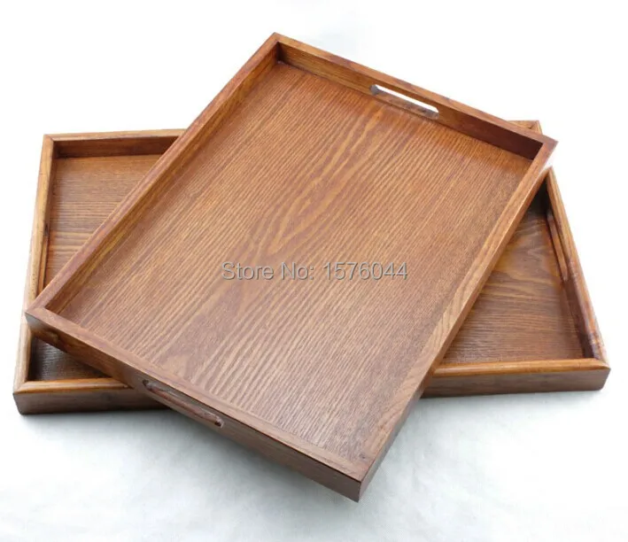 1PC Japanese style large size wooden tea tray warm Home Furnishing wooden storage disc water fruit dishes tray 42x32cm W0028