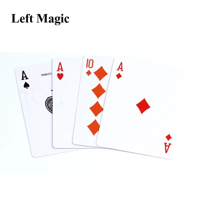 4 Cards Transformer magic tricks 10 to A card magic props 10 change A magic sets Close Up Street card propsC2021