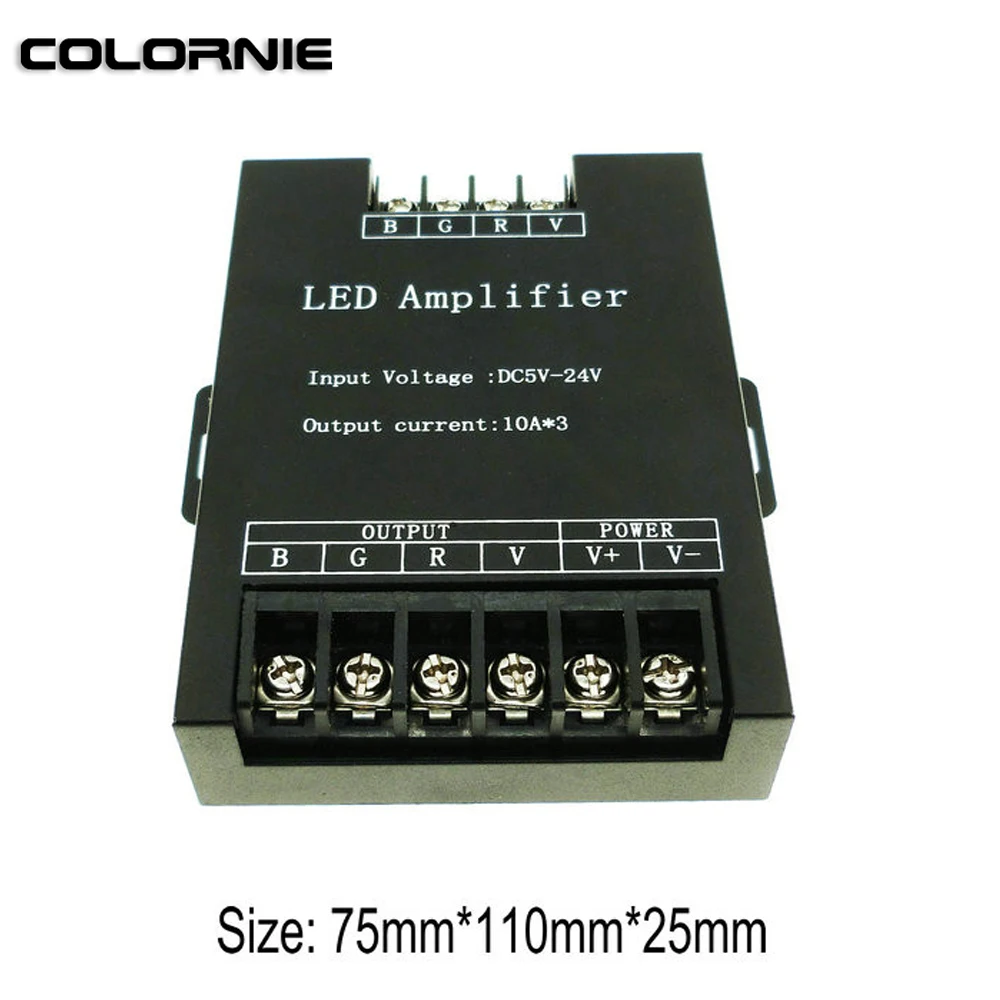 30A LED Amplifier DC5-24V 3*10A amplifier dimmer for RGB LED Strip Power Repeater Console Controller.