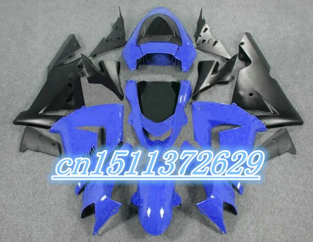 

Bo High quality Fairings for Kawasaki Ninja ZX-10R 04 05 ZX10R black jewelry blue 2004 2005 parts ZX10 fairing kits