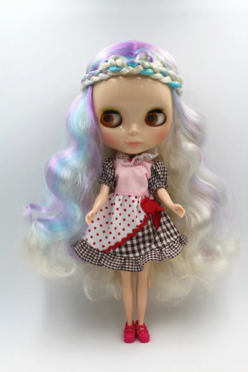 Blygirl Doll Colorful color hair Blyth body Doll Fashion can change makeup