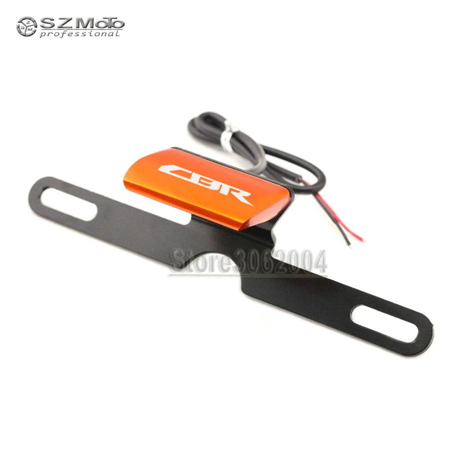For HONDA CBR600RR CBR1000RR CBR954 CBR1100XX CBR 600RR 1000R Motorcycle Rear Tail Lamp Number License Plate LED Light With Logo