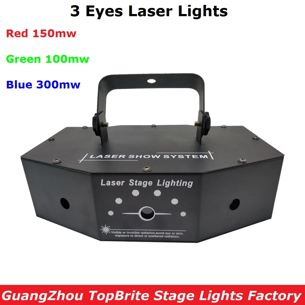 

Free Shipping 3 Lens Laser Light 550mw RGB 3IN1 Laser Projector Professional Stage Lighting Disco Lights DMX512 Control DJ Light