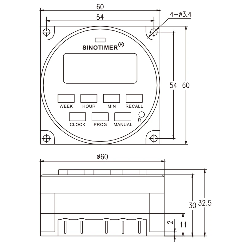 DC 5V 7 Days Programmable Digital Timer Switch Time Relay Control in 12/24hr Format Clock with Countdown OFF Function