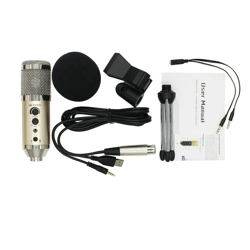 Professional Studio USB Microphone Cardioid Metal Condenser PC Gaming Mic kit for Laptop MAC or Windows Recording Vocals