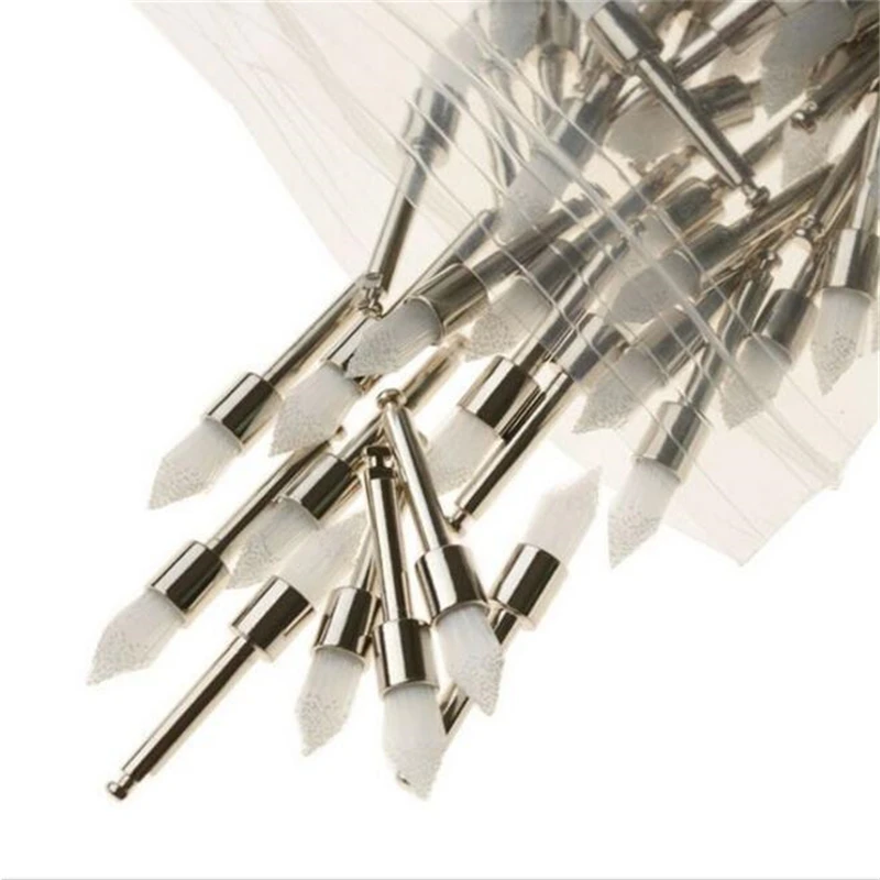 Dental Lab Materials Dentist Products Polishing Brush Polisher Prophy Rubber Cup Latch Nylon Pointed Tip  Bristles About 100pcs