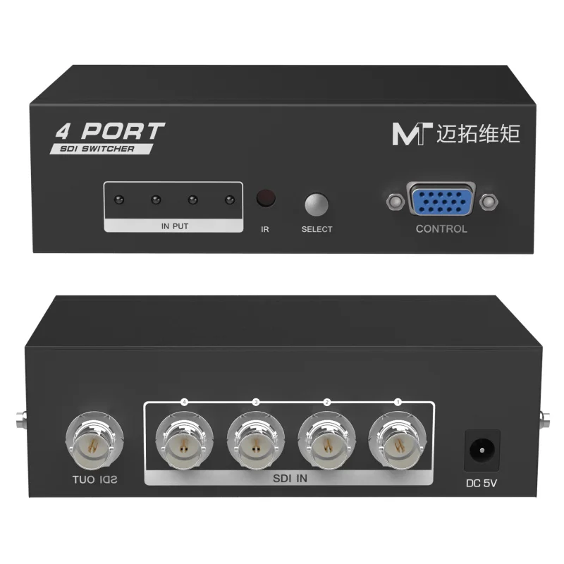 MT-VIKI 4 Port SDI Switch Video Recorder Camera Selector IR Remote Control SD-SDI HD-SDI 3G-SDI Compatible 1080P  SD401