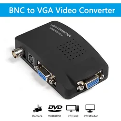 Convertisseur vidéo Composite BNC vers VGA, convertisseur vidéo vers PC, adaptateur VGA, boîtier de commutation pour PC, MACTV, caméra, DVD, DVR