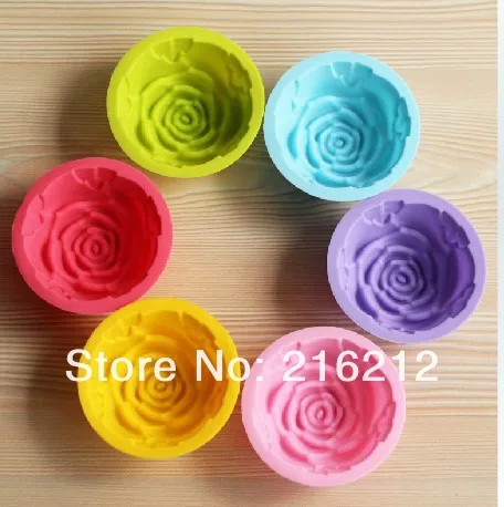 

South Korea rose Shape MaFen Cup Silicone Muffin Cake Cupcake Cup Cake Mould Case Bakeware Maker Mold Tray Baking Jumbo