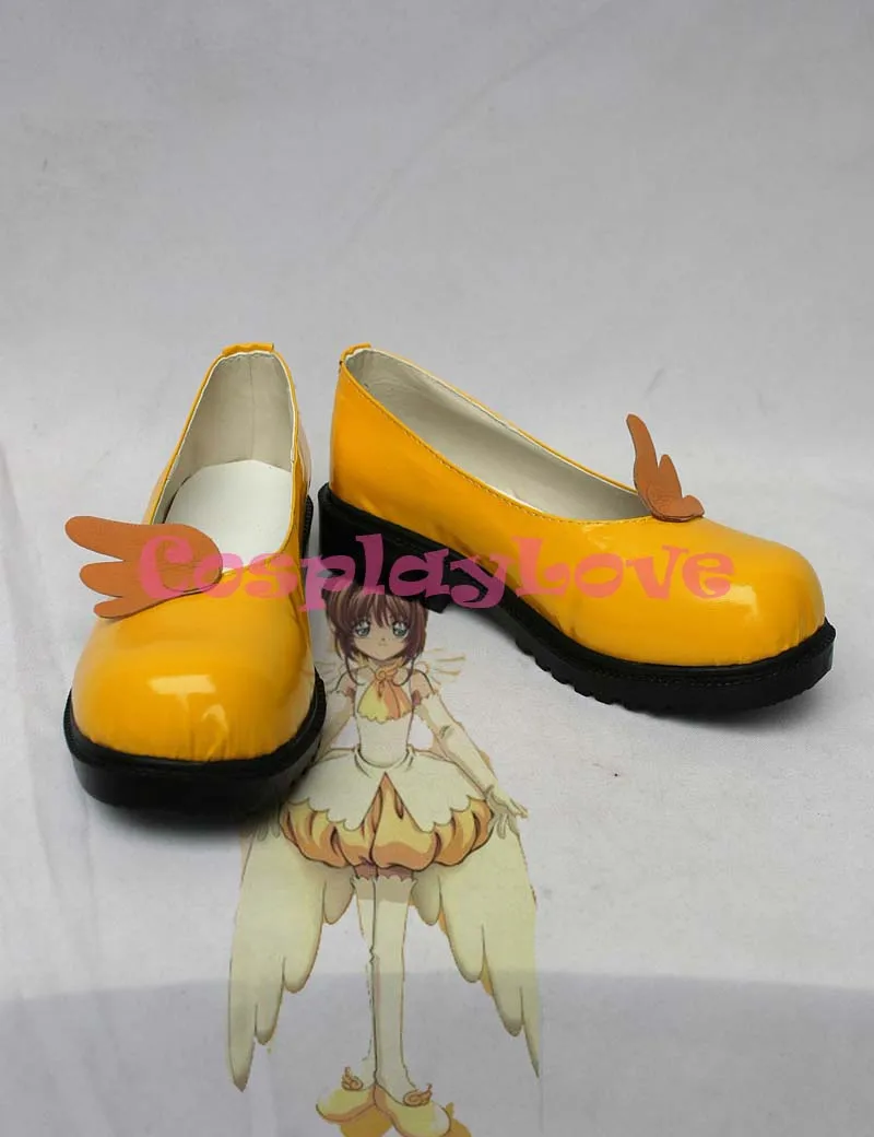 Cardcaptor Sakura Kinomoto Sakura Yellow Cosplay Shoes Boots Hand Made For Halloween Christmas Festival CosplayLove