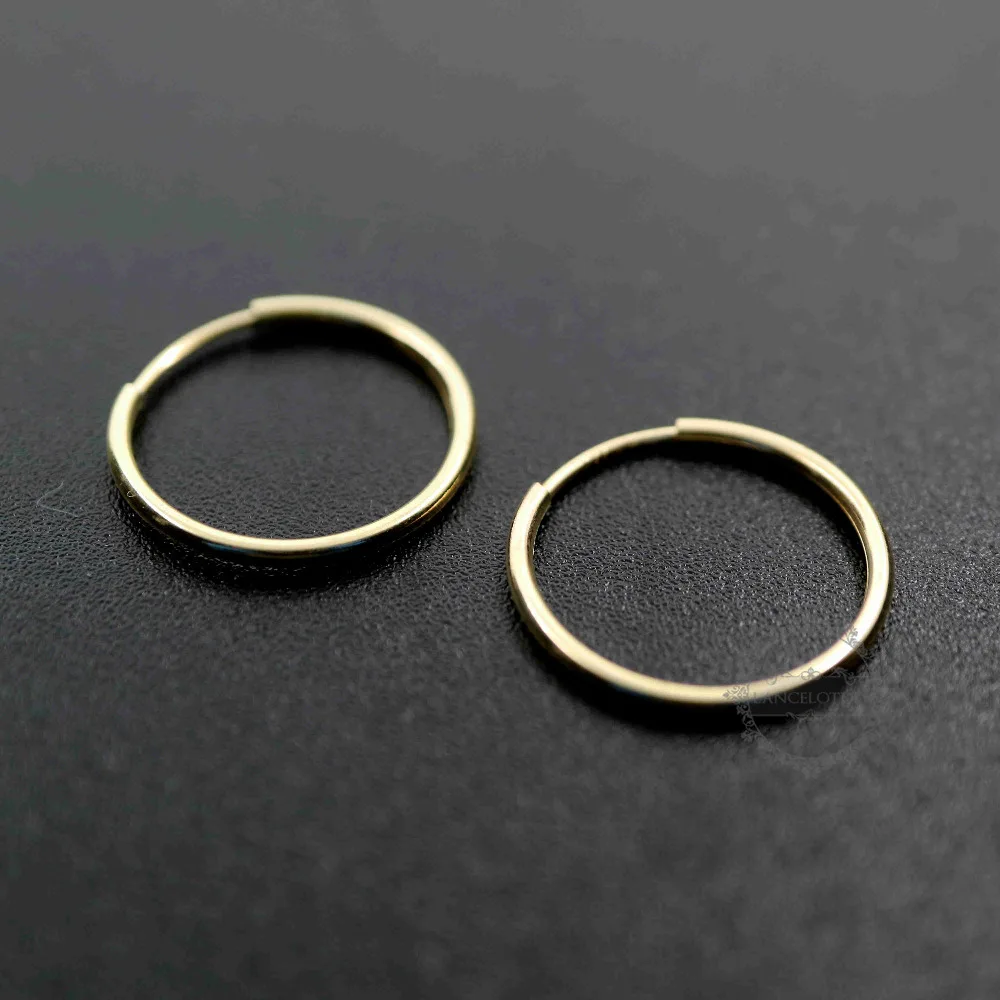 

12-65MM Gold Filled Color Not Tarnished 1.25MM 16Gauge Wire Beading Earrings Hoop DIY Earrings Supplies Findings 1705061