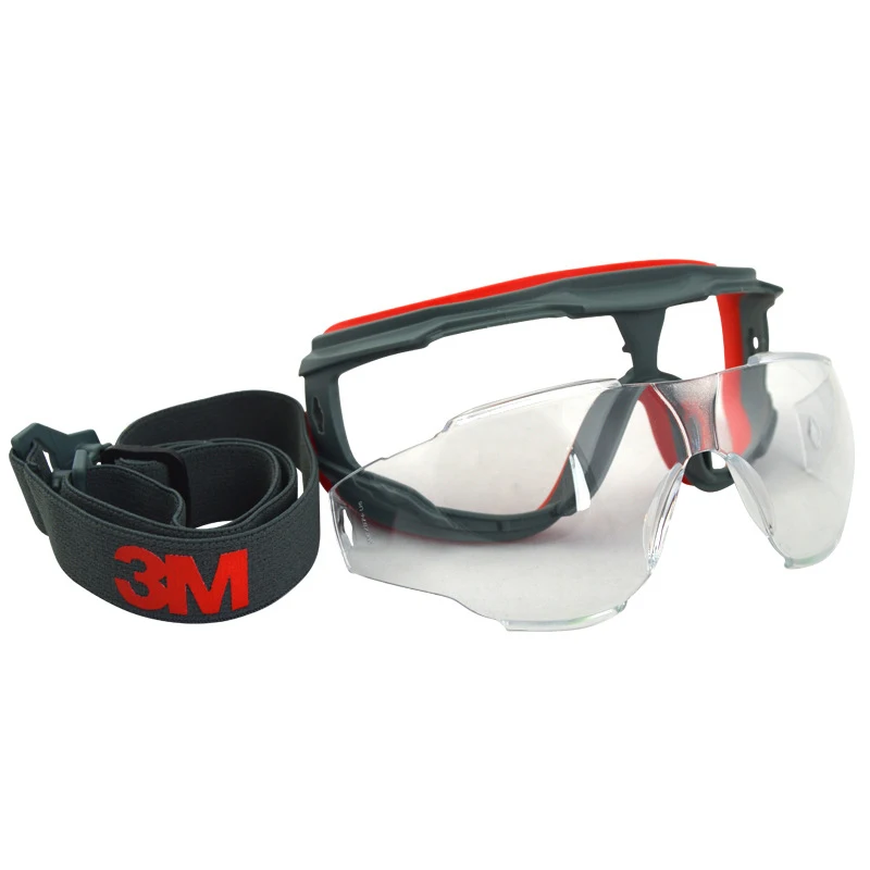 3M GA501 Anti-Impact Anti chemical splash Safety Glasses Goggle Sports Bicycle Economy clear Anti-Fog Lens Eye Protection Labor