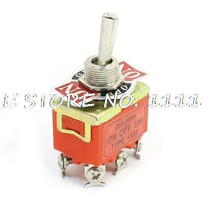 Panel Mount 6 Terminal Wobble Hendel Dpdt On-Off-On Tuimelschakelaar 250V 15A 1322