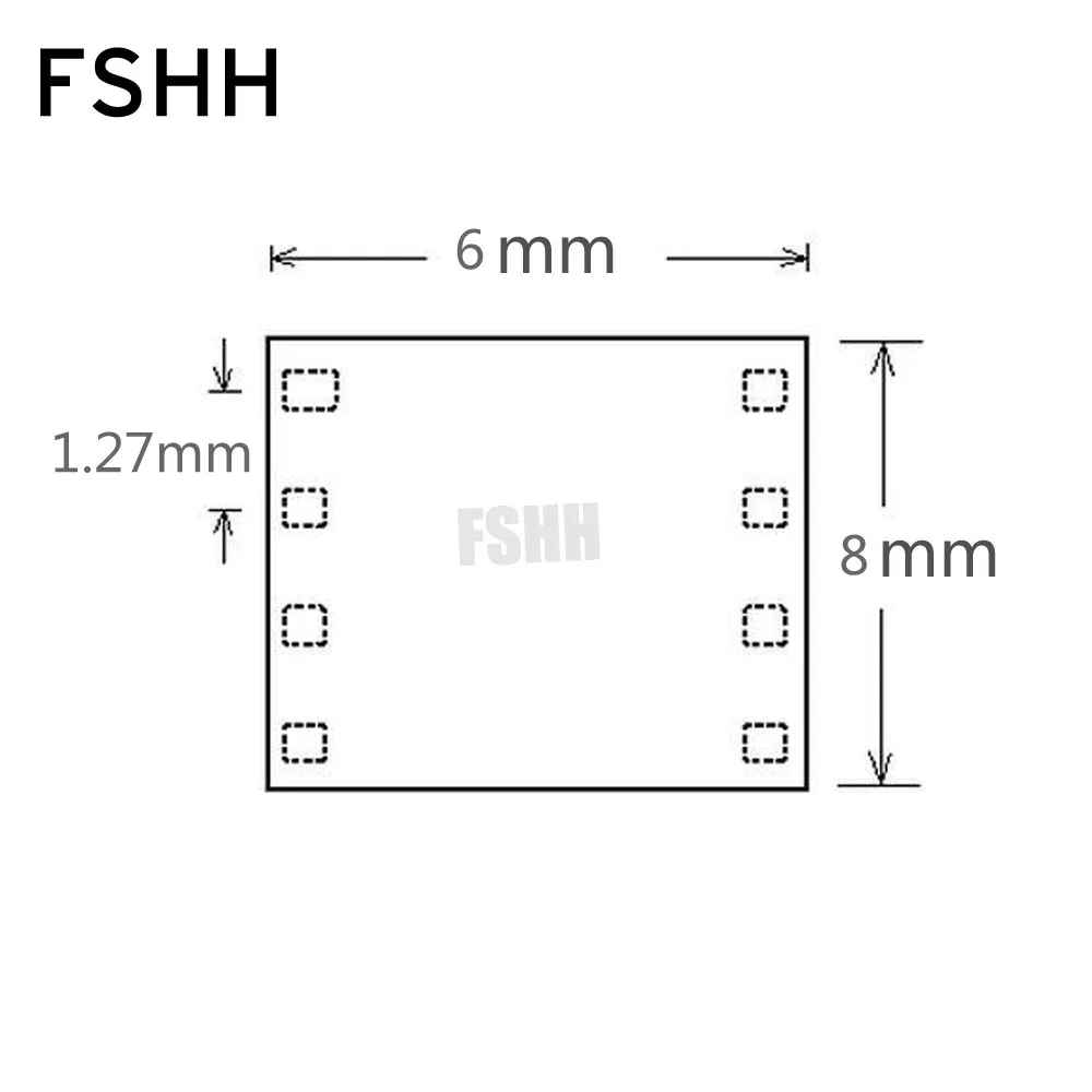 QFN8 إلى DIP8 مبرمج محول WSON8 DFN8 MLF8 إلى DIP8 المقبس ل 25xxx 6x8 مللي متر الملعب = 1.27 مللي متر