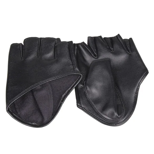 Guantes femeninos 2024, guantes ajustados de media palma y dedo para mujer, guantes de imitación de cuero Multicolor, moda para club nocturno DS, guantes para escenario