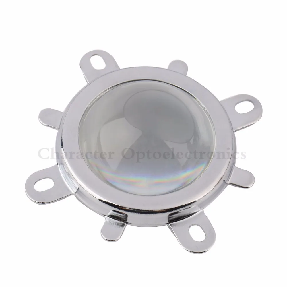 44mm Glass LED Lens 60 Degree Beam Angle + 50mm Reflector Collimator + Fixed Bracket for 20W 30W 50W 100W High Power LED