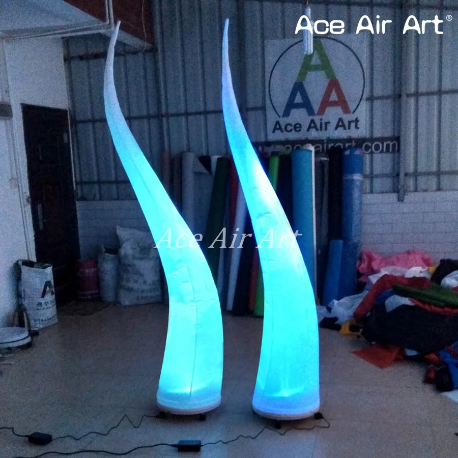 Curve Inflatable Lighting Cone for Night Stage Decoration, Glowing Horns, RGB, India