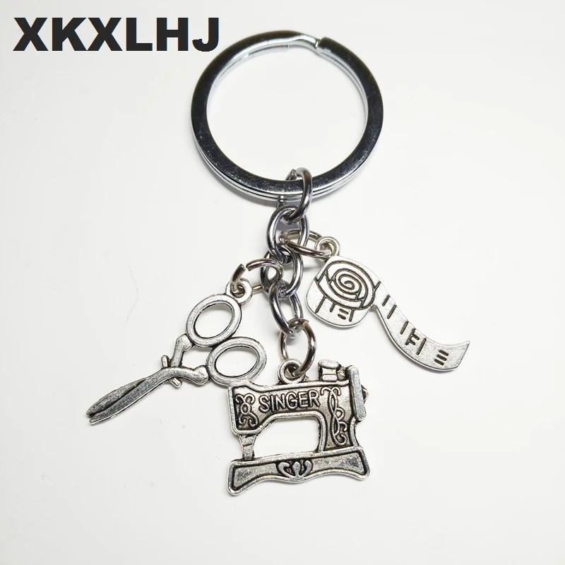 2018 Fashion Jewelry Sewing Machine Keychain, Seamstress Key Chain, Quilters Keychain Dres S Elegant