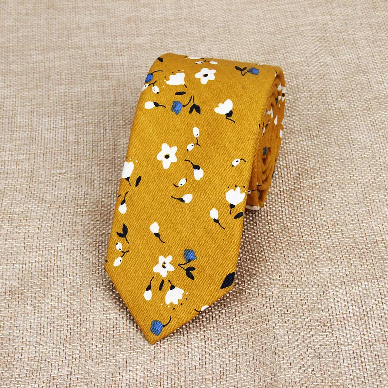 Hot New Sell Cotton Men\'s Colourful Casual Tie For Man Ties Narrow Kids  Necktie Slim Skinny Cravate Narrow Thick Neckties 6cm