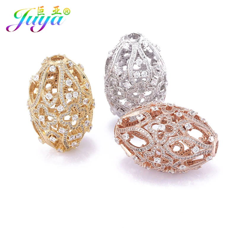 Juya Pearls Jewelry Findings Floating Flower Decoration Connectors Accessories For Women Natural Stones Pearls Jewelry Making