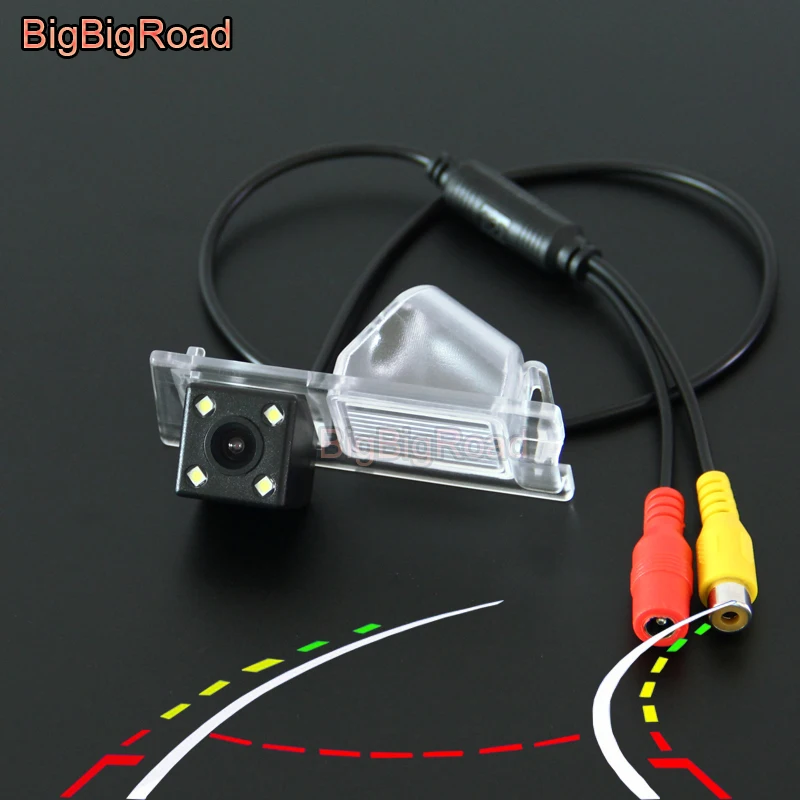 BigBigRoad Car Intelligent Dynamic Trajectory Tracks Rear View Backup CCD Camera For Jeep Cherokee 2014 2015 2016 KL renegade