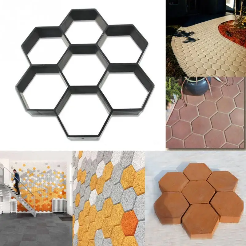 New Hexagon Path-mate DIY Stone Pavement mold for making pathways for your garden / paving mold/pathmate concrete mold