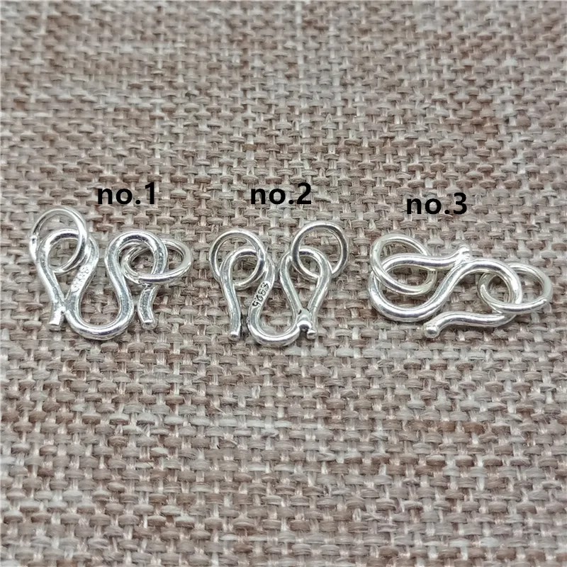 5pcs of 925 Sterling Silver M Clasp Connectors S Clasp for Bracelet Necklace