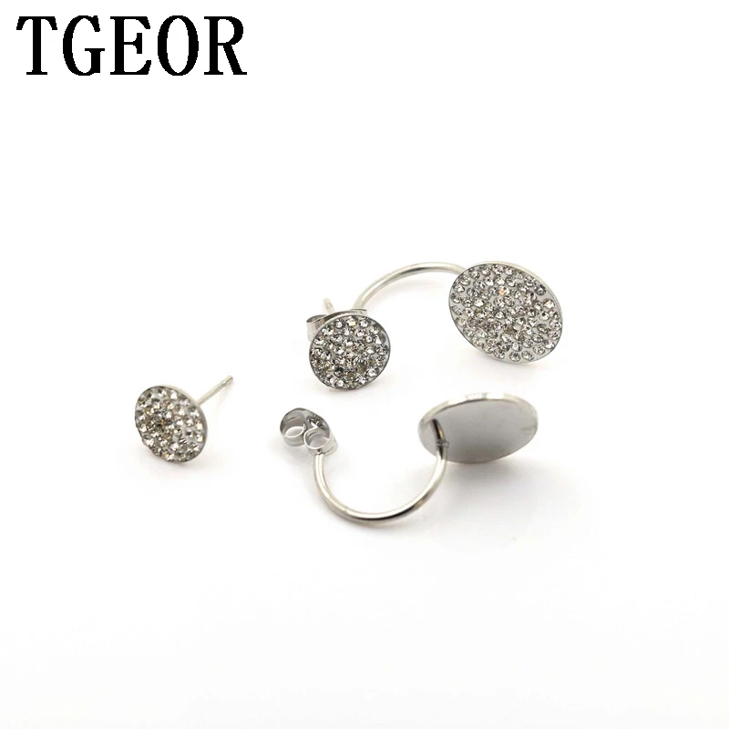 

Hot wholesale charms new arrival 20pcs stainless steel gem more than 100pcs crystals Backing Earring Free shipping