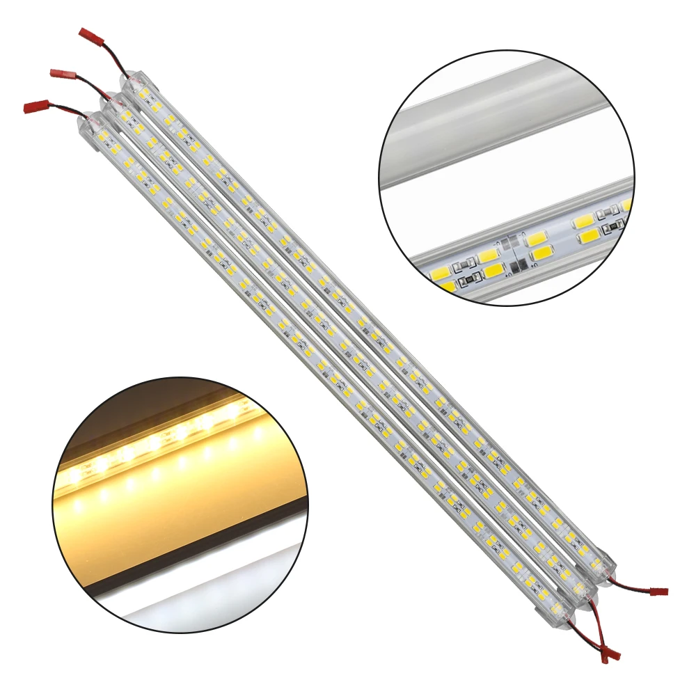 Imagem -02 - Faixa de Led de Alumínio Dupla Fileira 12v 144 Smd 5630 com Barra de Luz Rígida com Capa para Cozinha