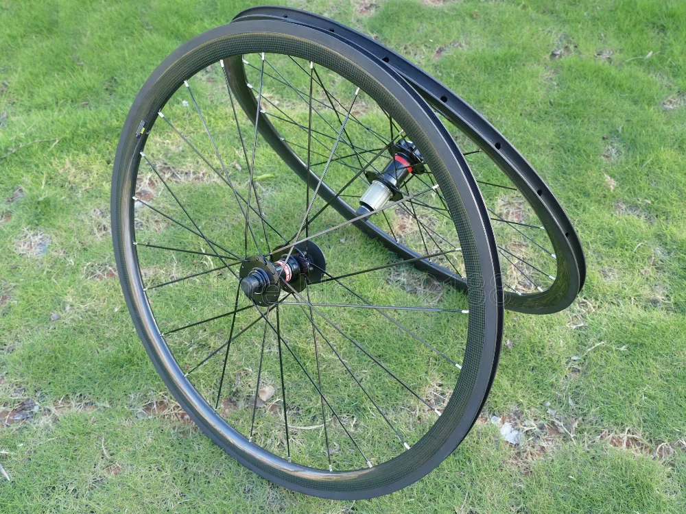 Full Carbon Road Bike Racing Bicyle Clincher Wheelset For Disc Brake Wheel Rim Depth 38mm 50mm 60mm