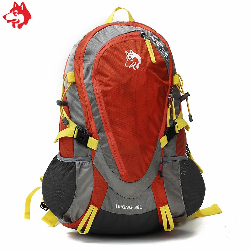 30L outdoor camping hiking backpack china quality Red/Yellow/Green adventure sport male & female climbing mountaineering bag