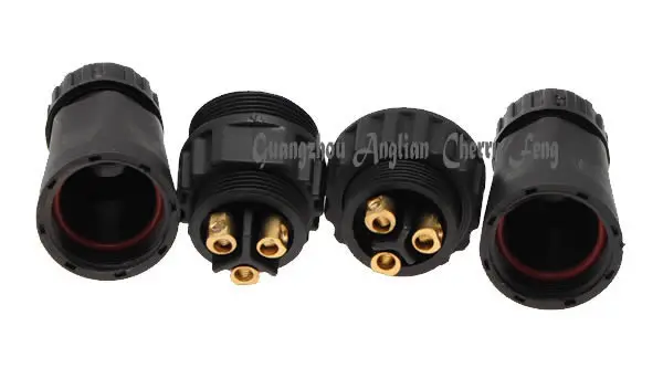 Imagem -05 - Parafuso Bonde do Acoplador do Pino Pinos para a Luz 10 Unidades do Diodo Emissor de Luz M22 Conector Fêmea Macho Ip67 Impermeável 25a da Tomada Rápida 2