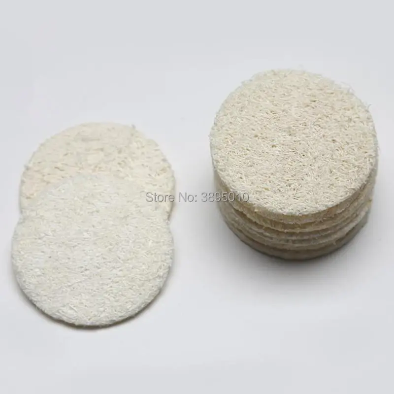 Natural Loofah Cleansing Tablets Sponge Bath Rub Exfoliate Bath Glove Oval Bath Towel F1134