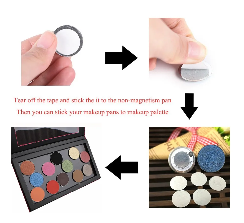 25 pcs Round Metal Stickers For Eyeshadow,To Hold Your Eye Shadow On Our Magnetic Eyeshadow Palette Tightly