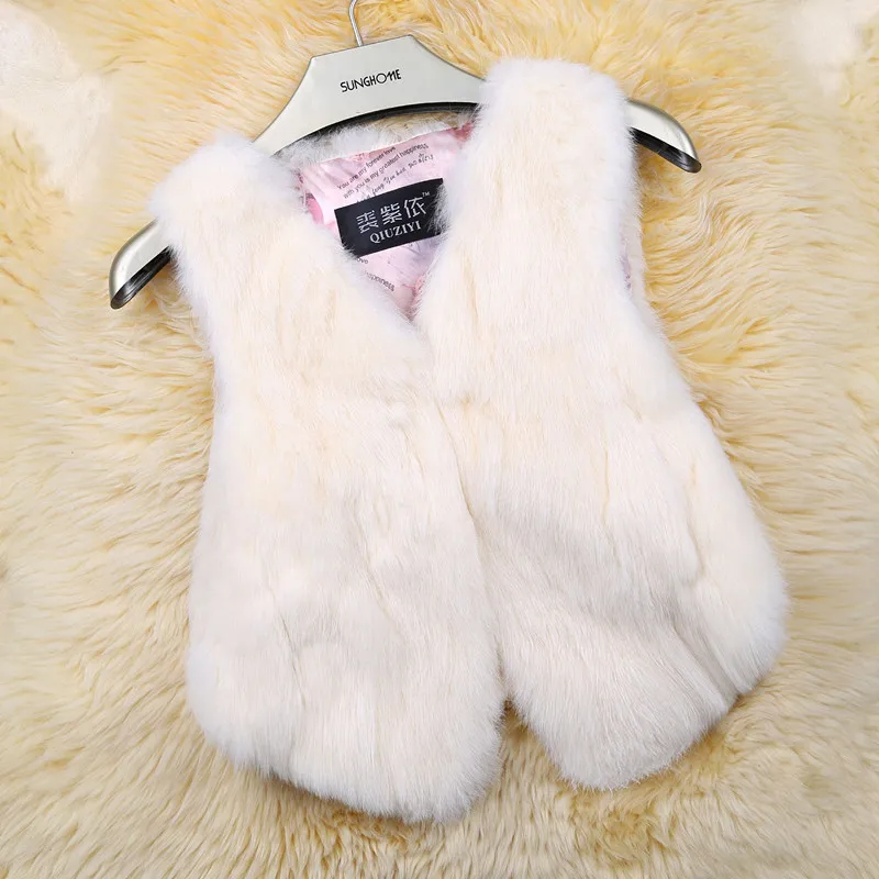 real rabbit fur vest 2022 New Winter Real Rabbit Fur vest Warm Soft Long Fur Coat Women Christmas Dress