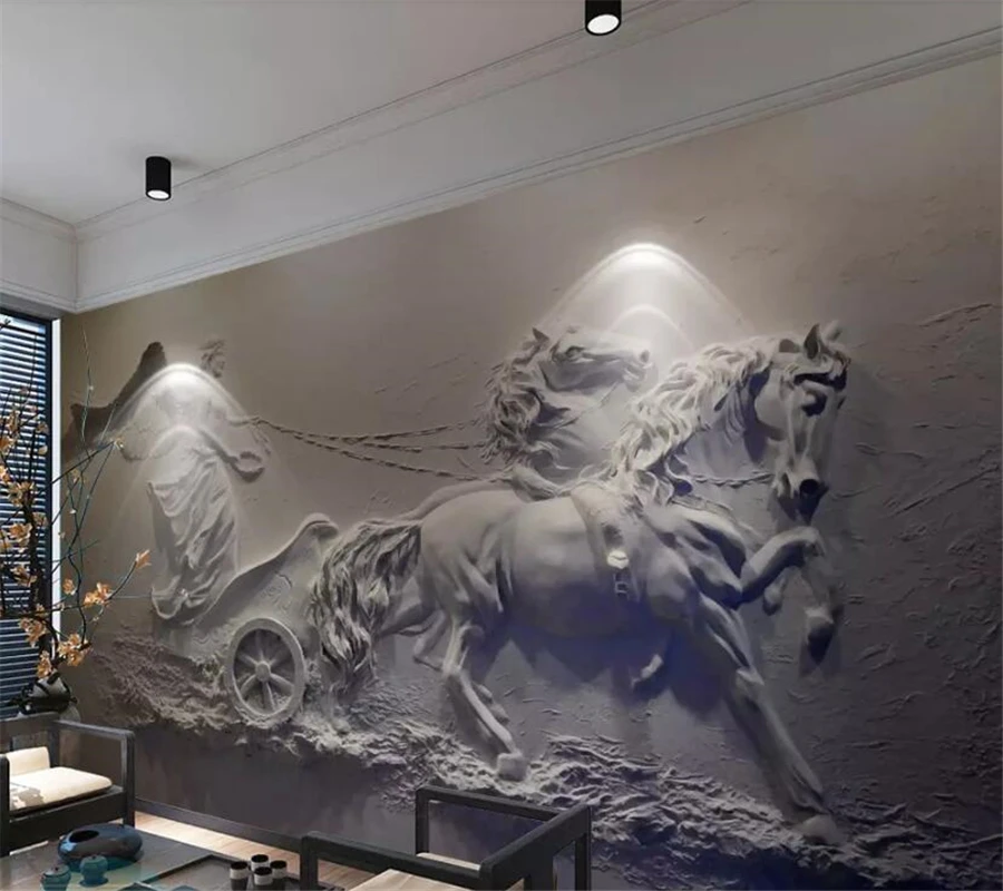 wellyu Custom wallpaper 3d photo murals Angel Carriage relief TV background wall paper murals painting wall papers home decor
