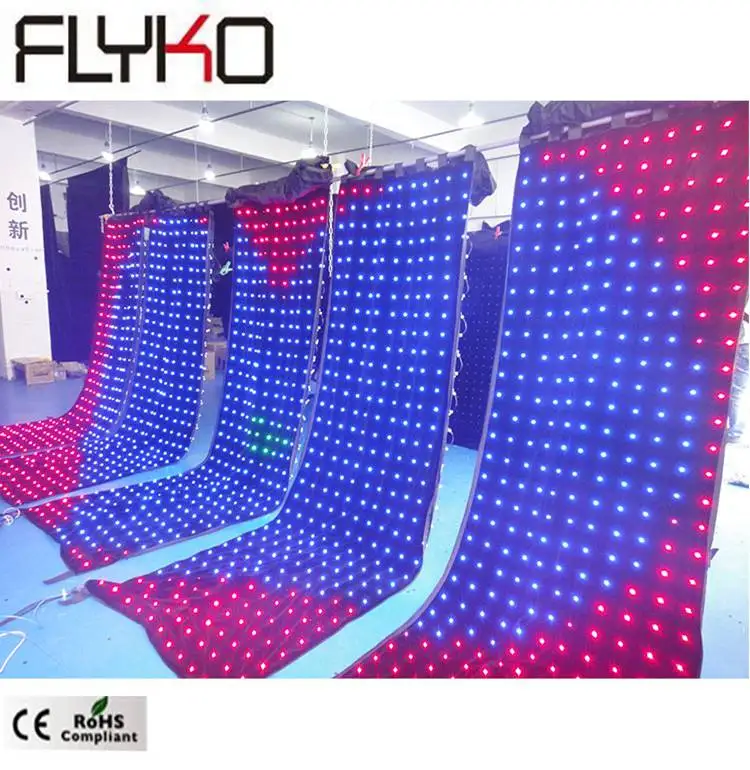 

P9 mini piece 3M high by 1m width connectible hot new led video curtain big stage show decoration video screen