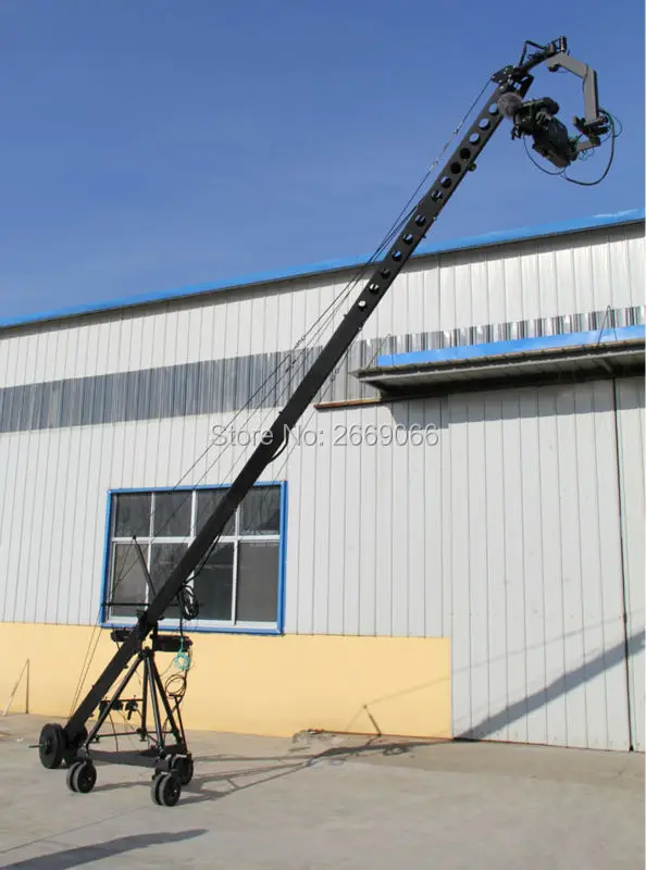 Remote 3 axis PTZ head professional jimmy jib Video Camera Crane for sale 8m