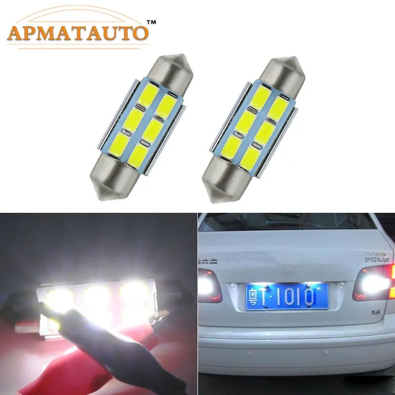 2 x 36mm  No Error  License Number Plate Light LED Bulbs C5W  For VW Golf 3 4 5 6 Passat 3C B6 B5 Polo ford fusion Prius  tiguan