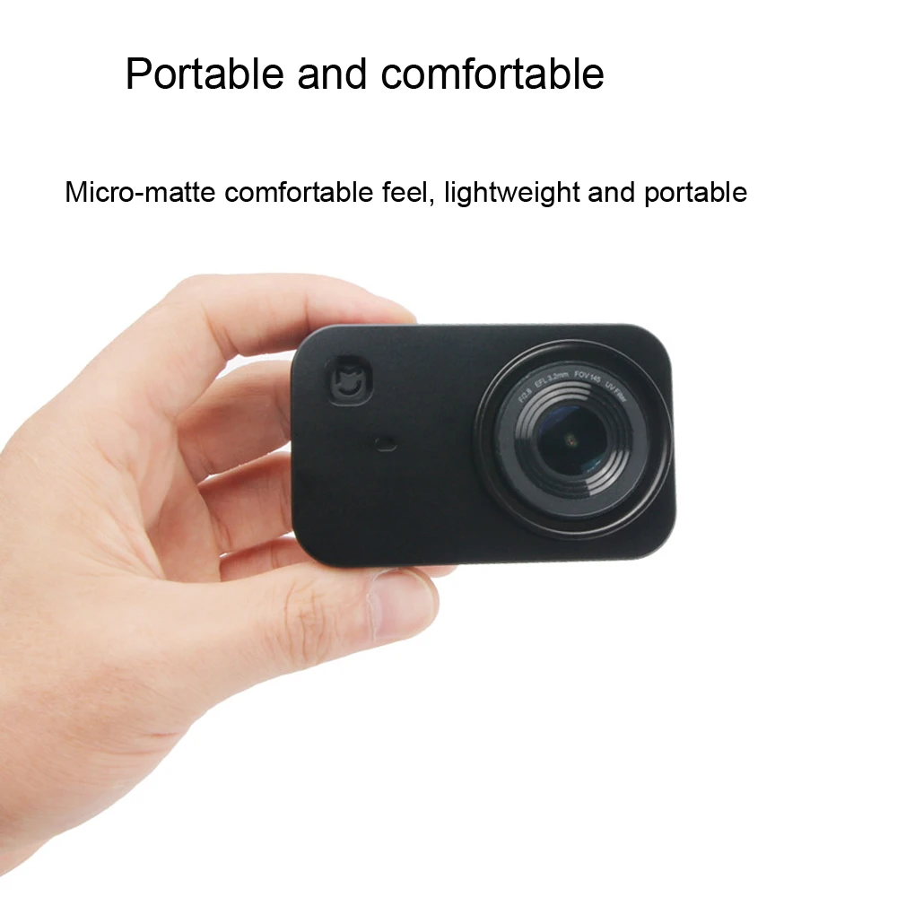 JINSERTA Protective CNC Aluminum Frame Case for Xiaomi Mijia Mini 4K Camera with 37mm UV Lens Filter +Screw Lens Cap Protector