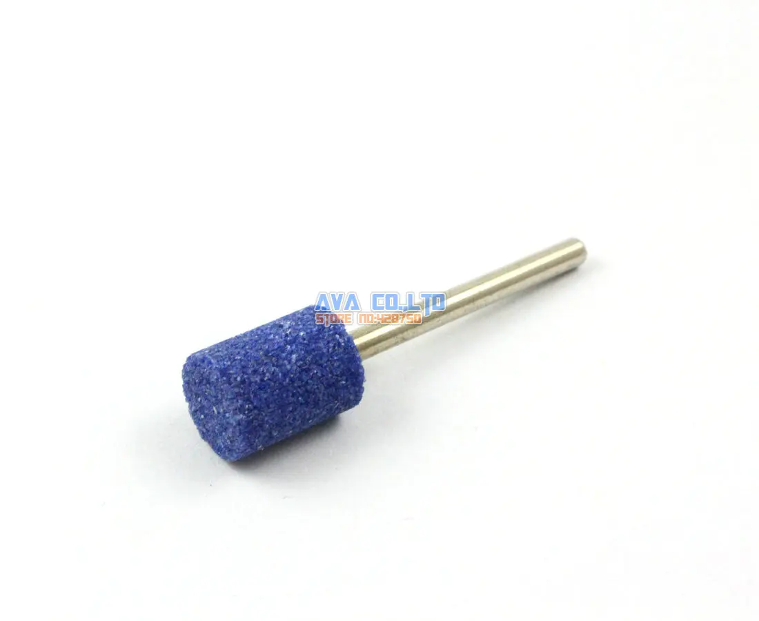 20 Pieces 10x13mm Mounted Point Blue Aluminum Oxide Abrasive Grinding Stone Bit 3mm Shank